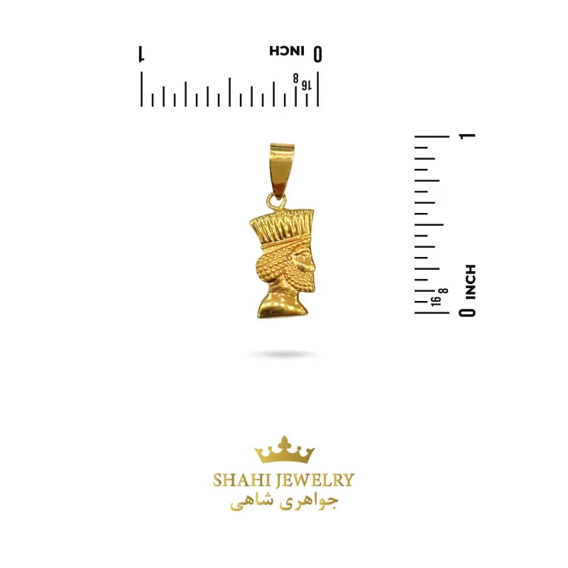 18K Solid Gold Achaemenid Soldier Pendant - Pendant