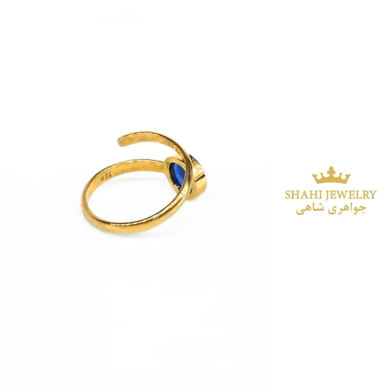 18k Solid Gold Evil Eye Ring Handmade - Ring