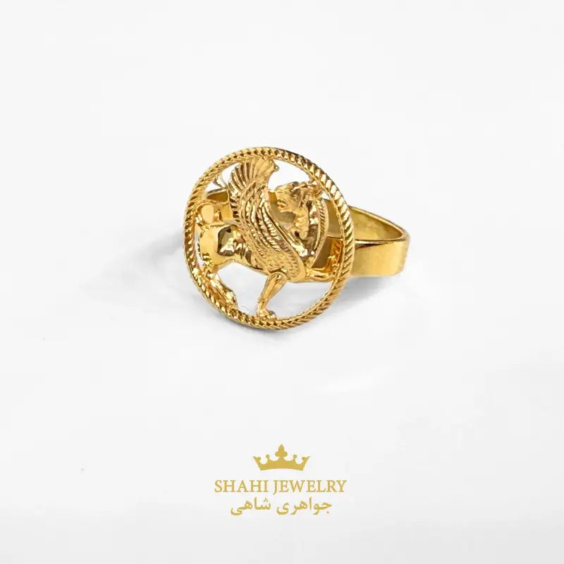 18k Solid Gold Shirdal Ring Persian Zoroastrian Achaemenid
