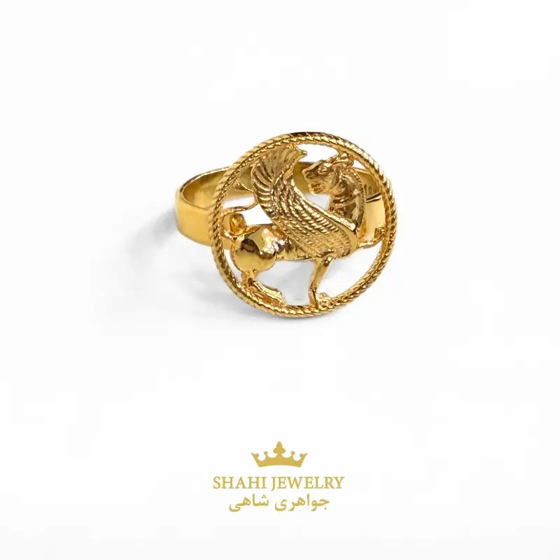 18k Solid Gold Shirdal Ring Persian Zoroastrian Achaemenid