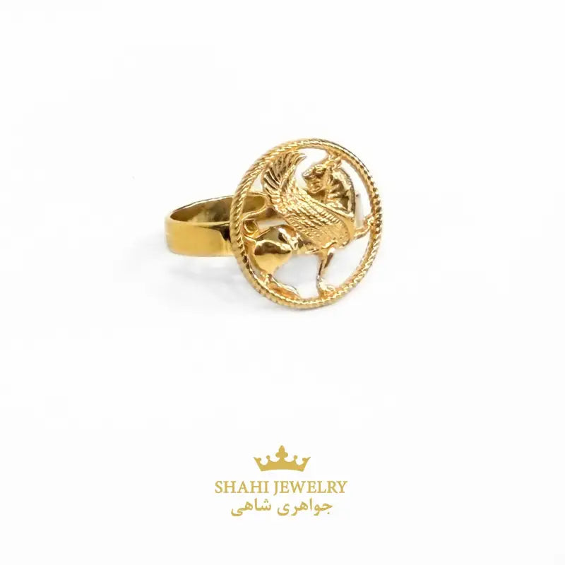 18k Solid Gold Shirdal Ring Persian Zoroastrian Achaemenid