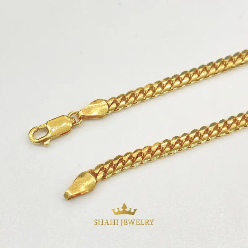 18K Solid Yellow Gold Miami Cuban Link Chain | 4mm Width 20