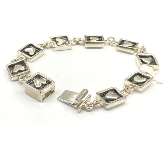 925 Silver Heart Links Bracelet for her - Women’s Jewelry