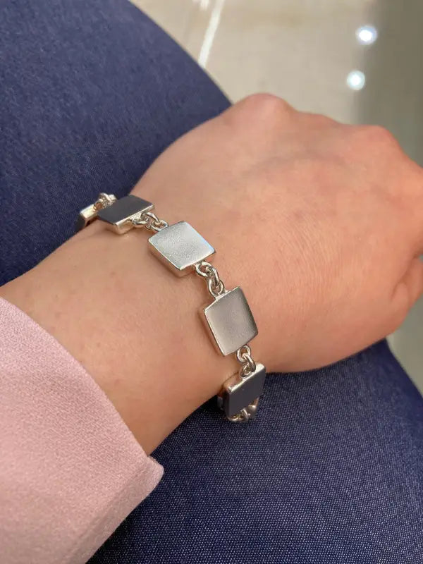 925 Silver Heart Links Bracelet for her - Women’s Jewelry