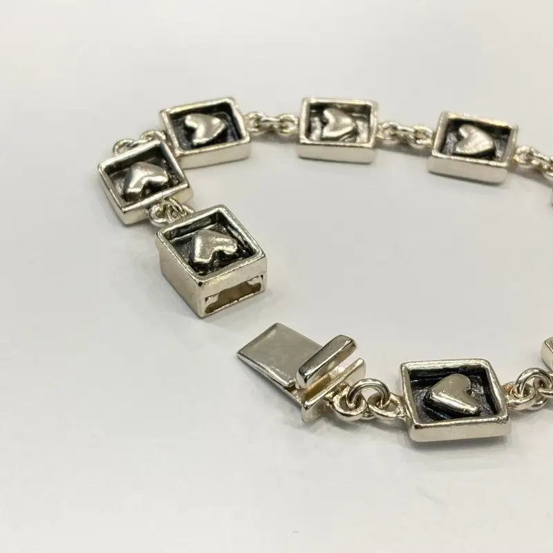 925 Silver Heart Links Bracelet for her - Women’s Jewelry
