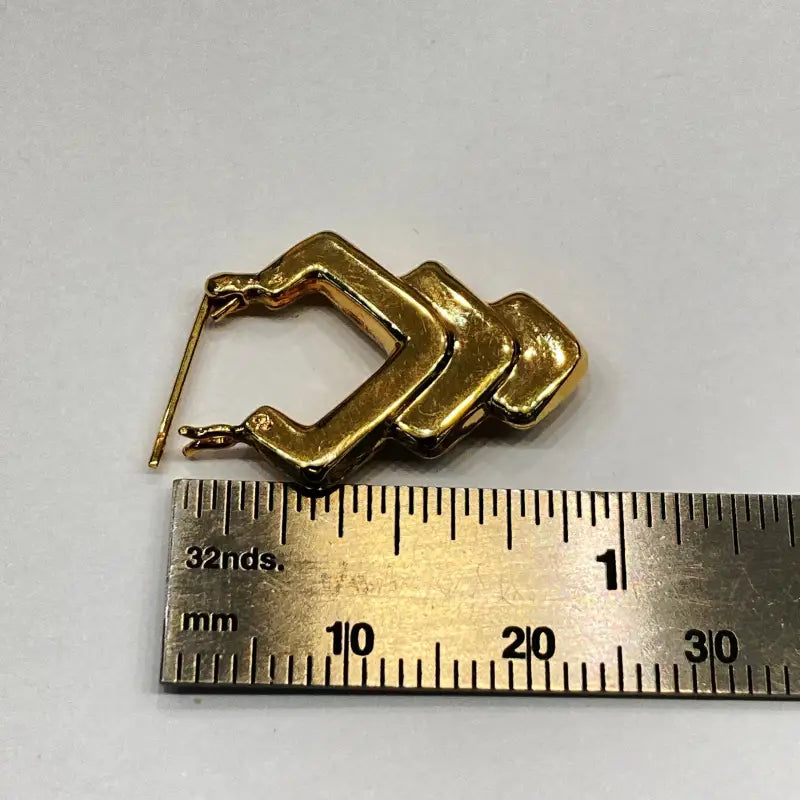 Bohemian Hoop Earrings in 14K Yellow Gold - earrings