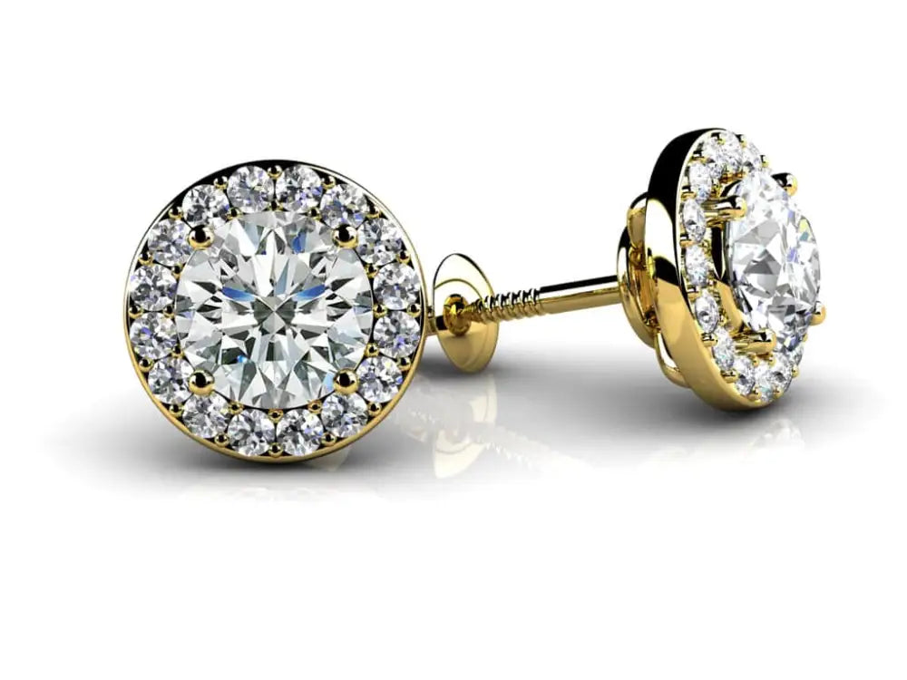 Lab Grown Diamond Stud Earrings - 18K