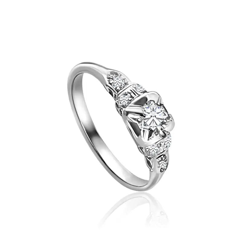 Diamond Engagement/Promise Ring in 18K White Gold - Women’s