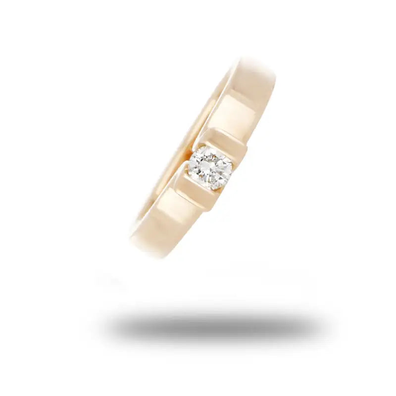 Diamond Solitaire Ring In 18K Rose Gold for Ladies