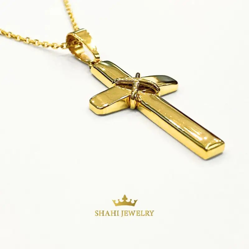 Elegant 18K Gold Cross Pendant Necklace - PENDANTS