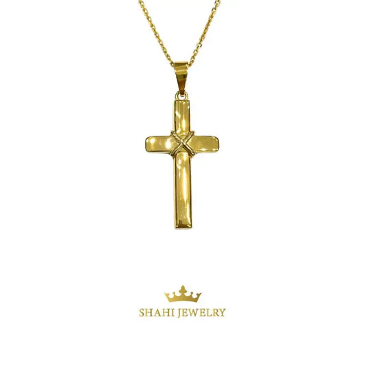 Elegant 18K Gold Cross Pendant Necklace - PENDANTS