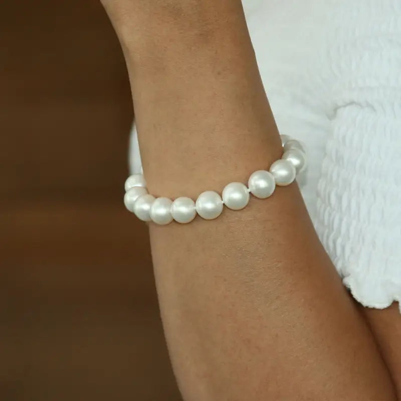 Fresh Water Pearl Bracelet In Women’s 18K White Gold - Gold