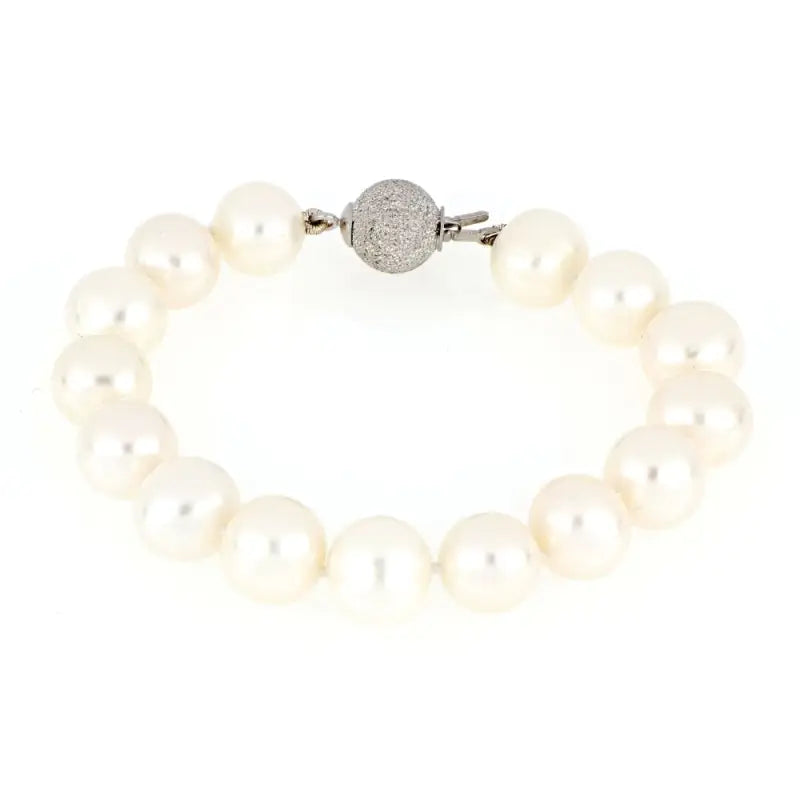 Fresh Water Pearl Bracelet In Women’s 18K White Gold - Gold