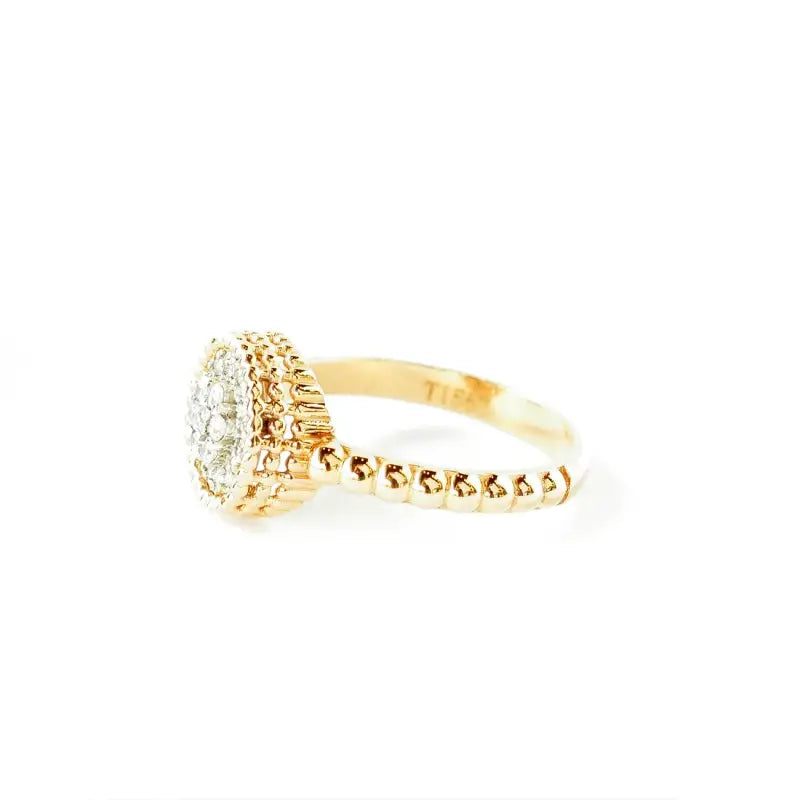 Ladies 18K Rose Gold & Cubic Zirconia Women’s Ring Fashion