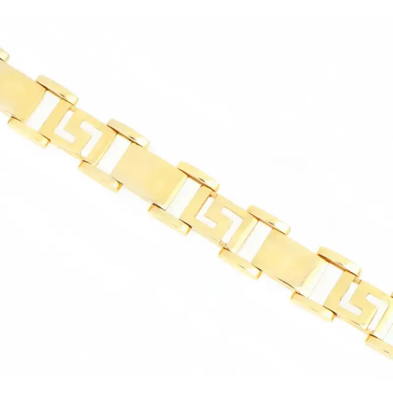Men’s Chunky Link Solid Gold Bracelet in 18k Yellow Gold -