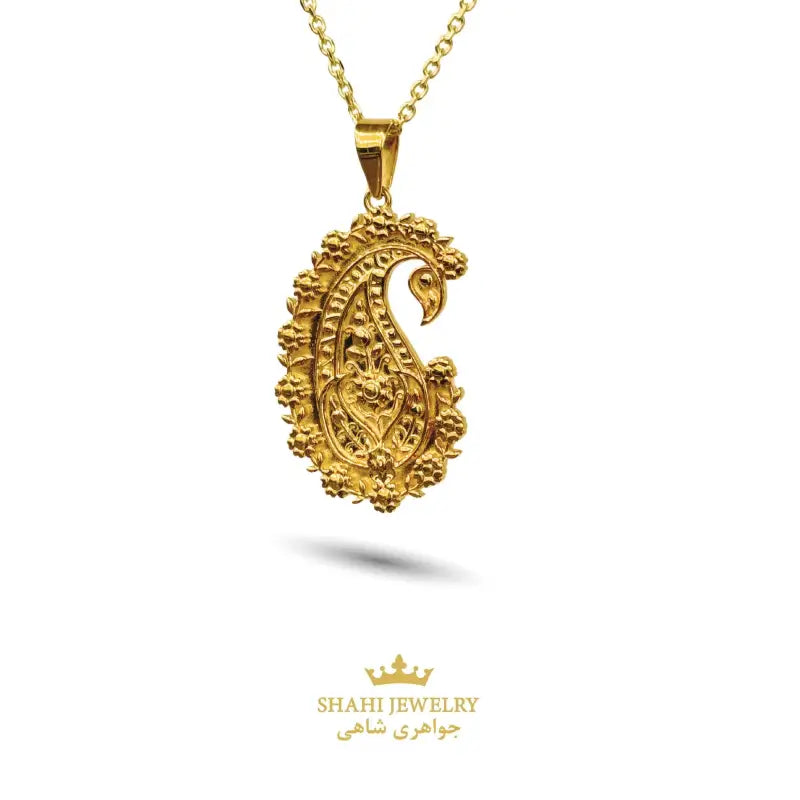 Persian Paisley Pendant in 18K Solid Gold - Pendant