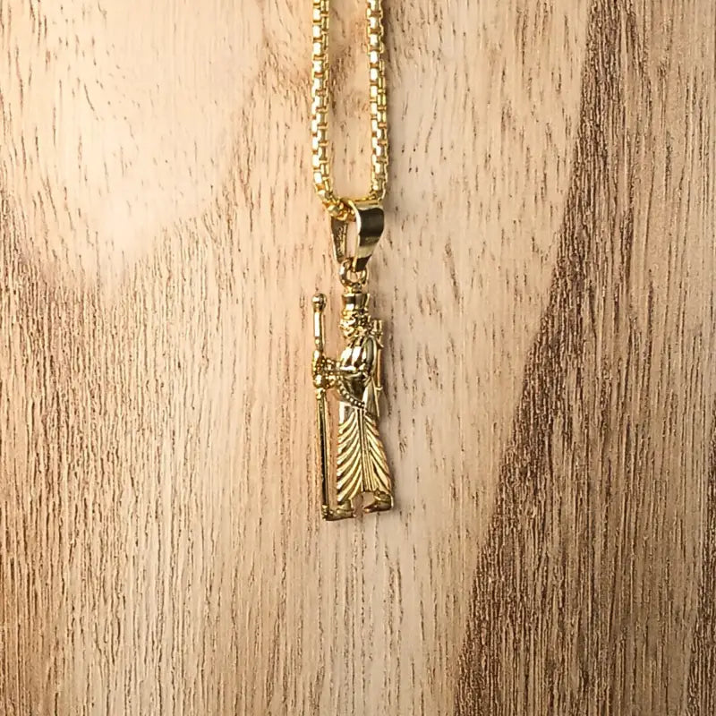 Achaemenid Soldier In 925 Silver Gold Plated Unisex Pendant