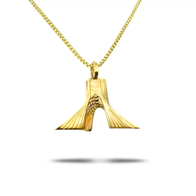 AZADI TOWER Pendant Persian Style jewelry 925 Silver gold