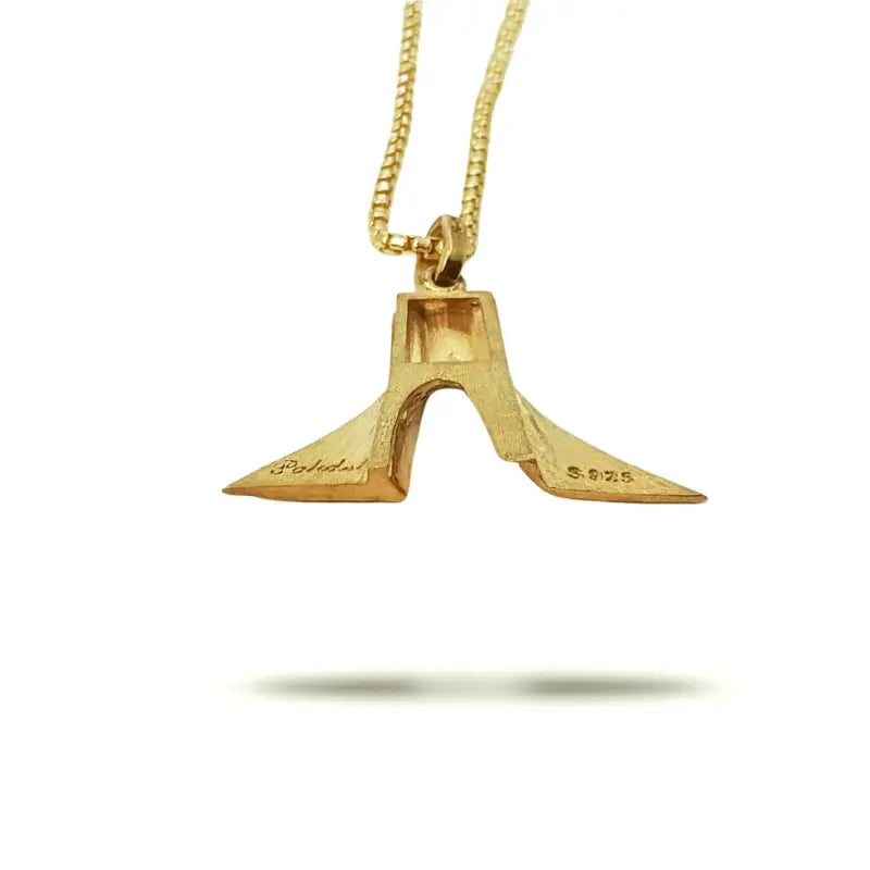 AZADI TOWER Pendant Persian Style jewelry 925 Silver gold
