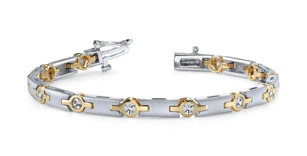 Stunning 18K 14K Solid H Link Diamond Bracelet Available In