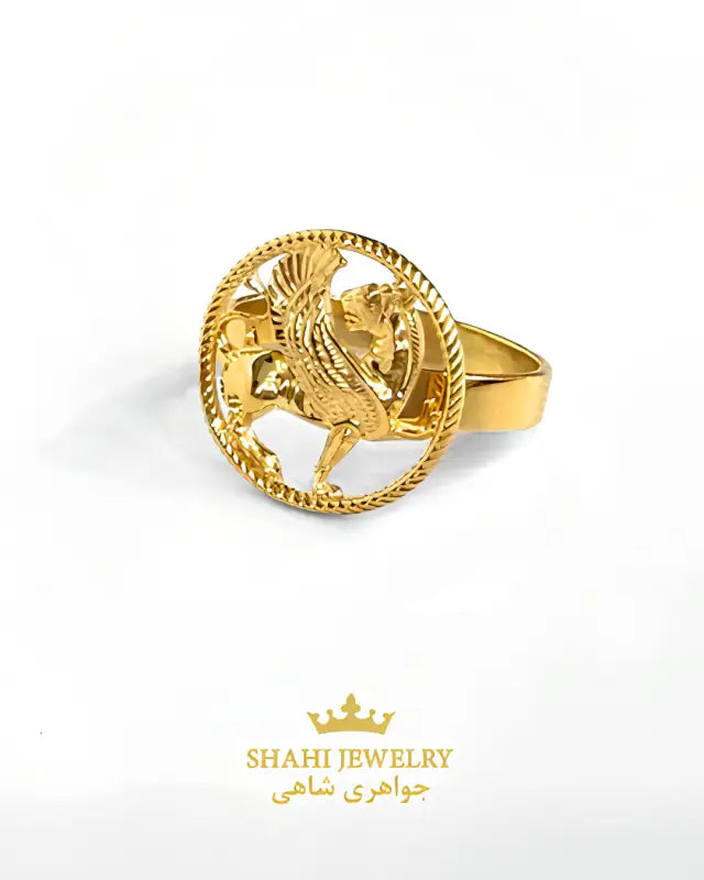 18k Solid Gold Shirdal Ring Persian Zoroastrian Achaemenid