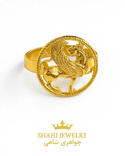 18k Solid Gold Shirdal Ring Persian Zoroastrian Achaemenid