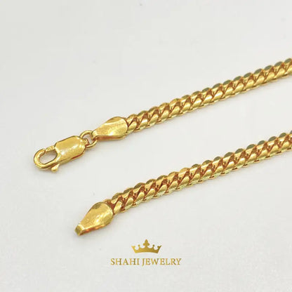 18K Solid Yellow Gold Miami Cuban Link Chain | 4mm Width 20