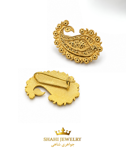18K Solid Gold Persian Paisley Earrings