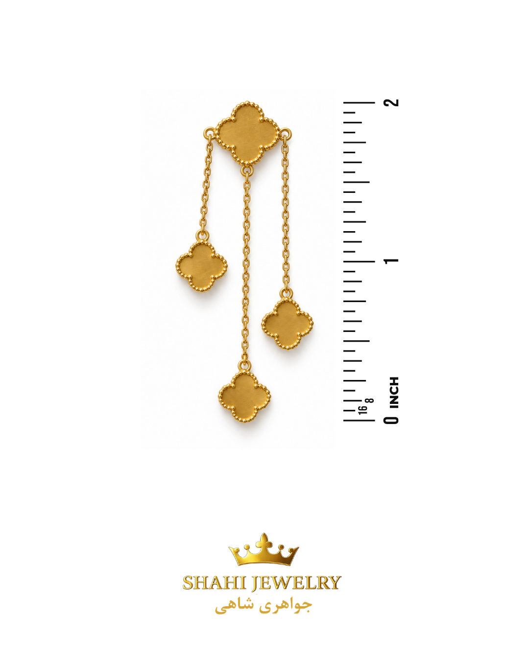 18k Gold Clover Earrings