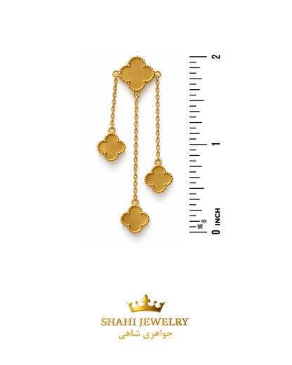 18k Gold Clover Earrings
