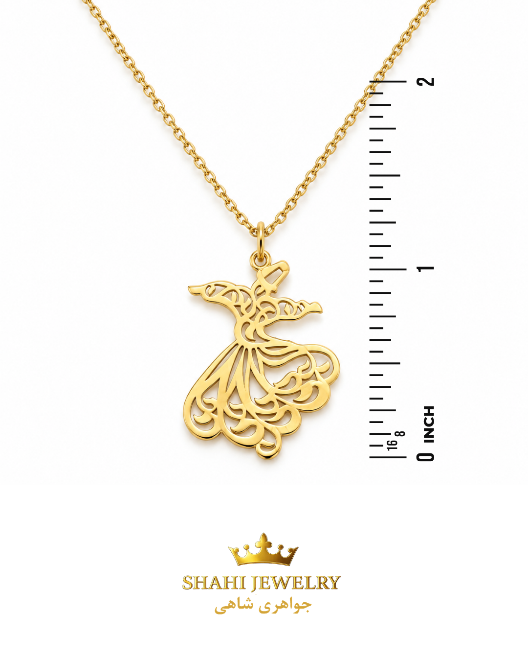 Sama Dancer (Raghse Sama) Pendant in 18k Yellow Gold