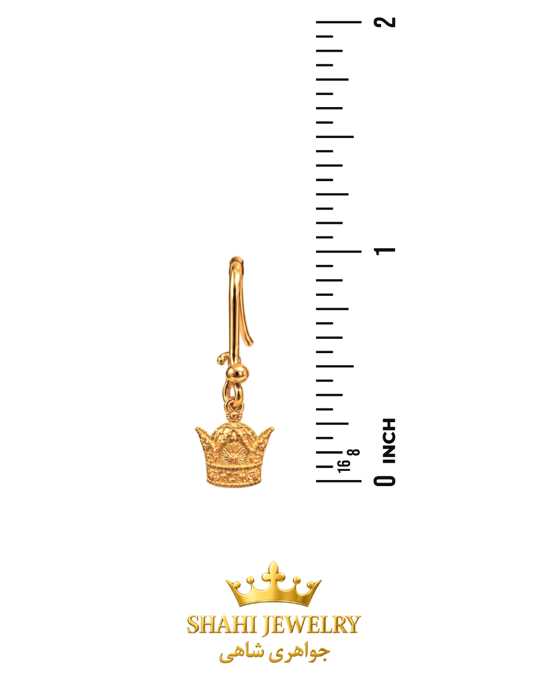 18k Persian Style Royal Crown (Arya Mehr) Earrings