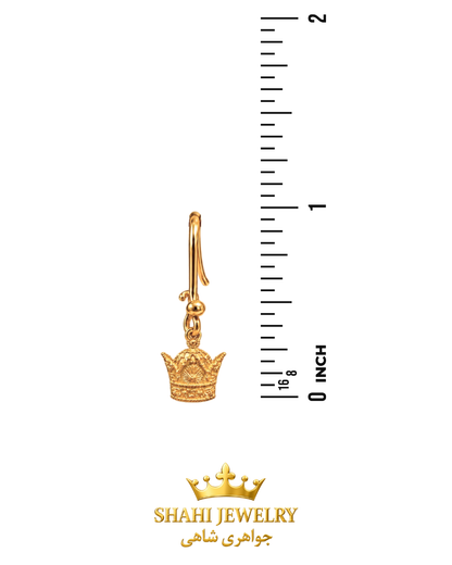 18k Persian Style Royal Crown (Arya Mehr) Earrings