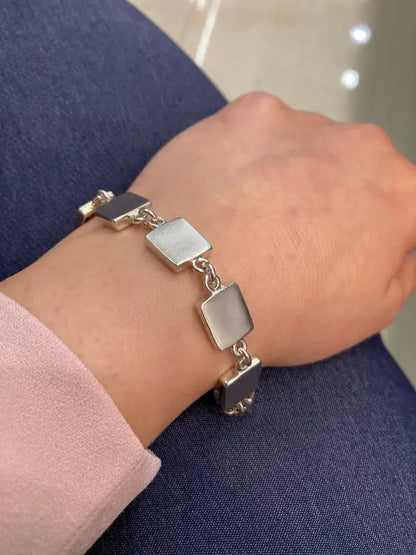 925 Silver Heart Links Bracelet for her - Women’s Jewelry