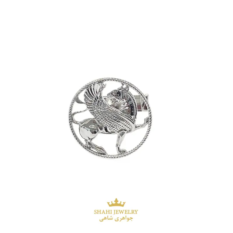 Ancient Persian Winged Lion Cufflinks in 925 Silver