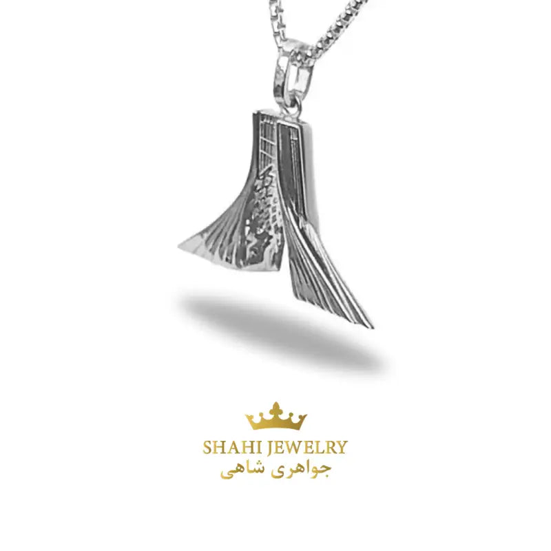 AZADI TOWER Pendant Persian Style jewelry 925 Silver gold