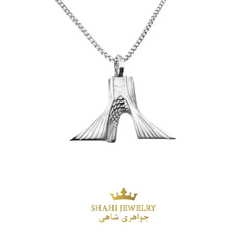 AZADI TOWER Pendant Persian Style jewelry 925 Silver gold