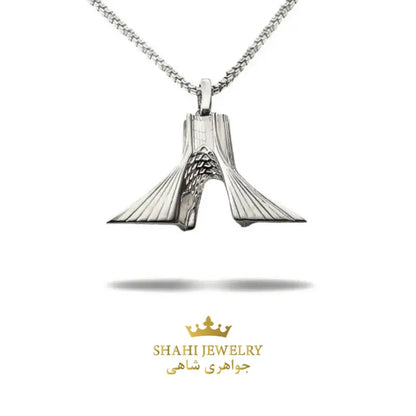 AZADI TOWER Pendant Persian Style jewelry 925 Silver gold