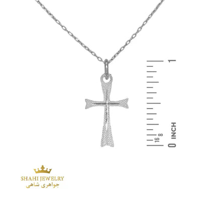 Dainty Cross 18k White Gold - PENDANTS