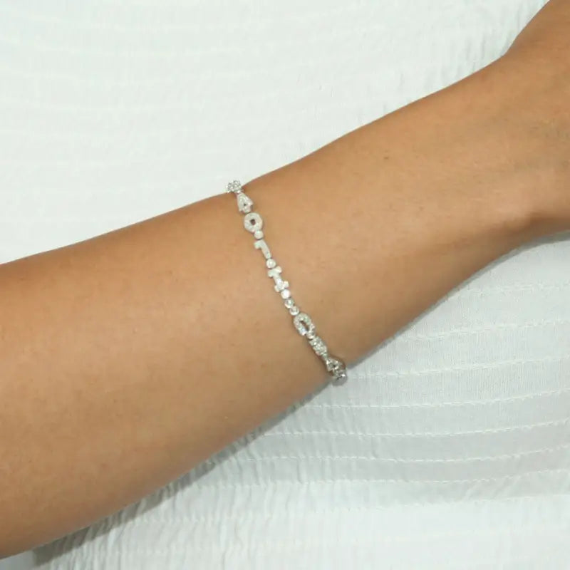 Diamond Bracelet in 14K White Gold Women’s Love Bracelet