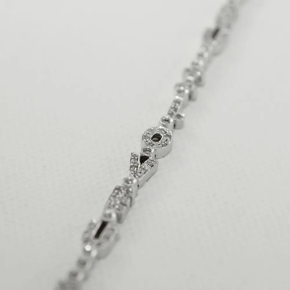 Diamond Bracelet in 14K White Gold Women’s Love Bracelet