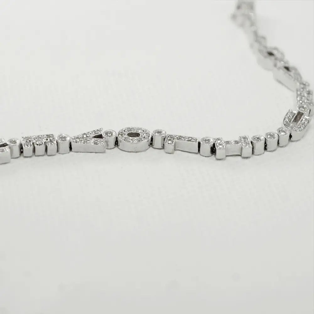 Diamond Bracelet in 14K White Gold Women’s Love Bracelet