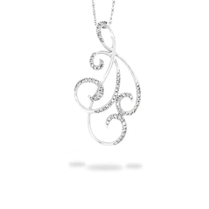 Diamond Necklace in 10K White Gold for her