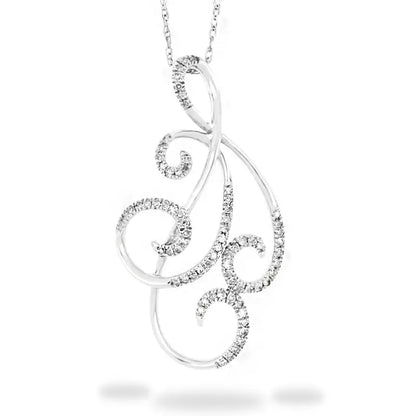 Diamond Necklace in 10K White Gold for her