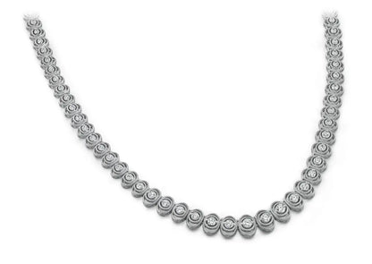 Diamond Necklace in 14K or 18K White or Yellow Gold