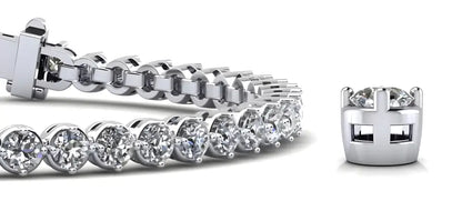 Dazzling Four Prong Diamond Tennis Bracelet Available in 18K