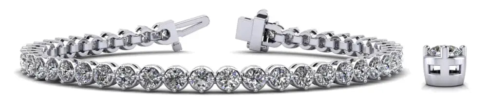 Dazzling Four Prong Diamond Tennis Bracelet Available in 18K