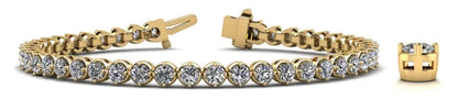 Dazzling Four Prong Diamond Tennis Bracelet Available in 18K