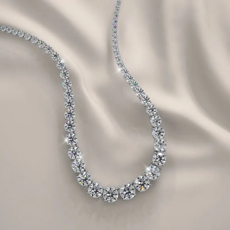 Diamond Tennis Necklace 14k & 18K Gold - DIAMOND NECKLACE