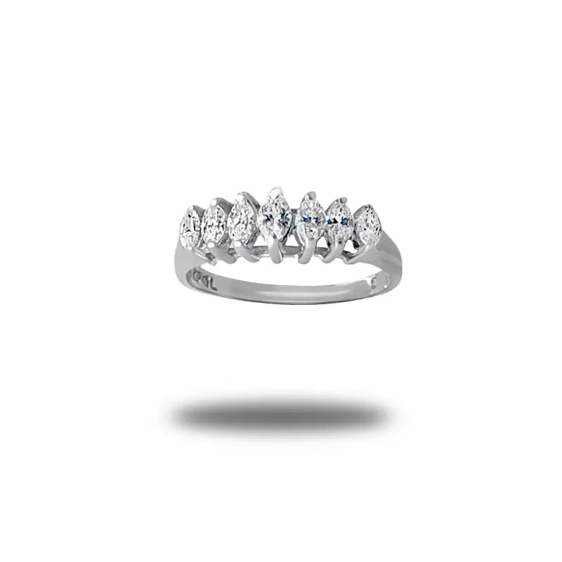 Diamond Wedding Band in 14K White Gold - Women’s Jewelry